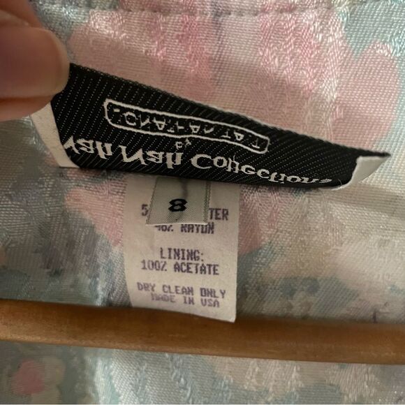 Vintage Nah Nah Collections Light Blue|Pink|Cream Floral Print Blazer EUC Sz. 8 - Picture 4 of 11